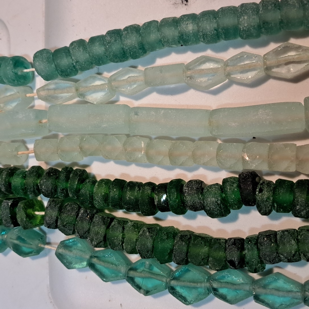 Vintage glass beads for jewelry making